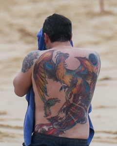 Ben Affleck Back Tattoo
